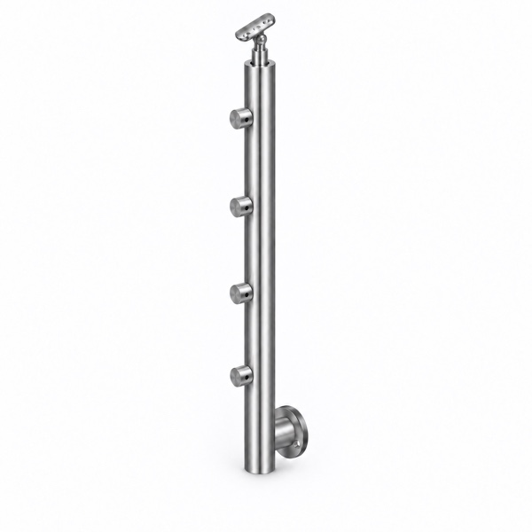 Poste cacheteado lateral con 4 pines HRD 1518 IZQ / DER 4 PINES CACHETEADO