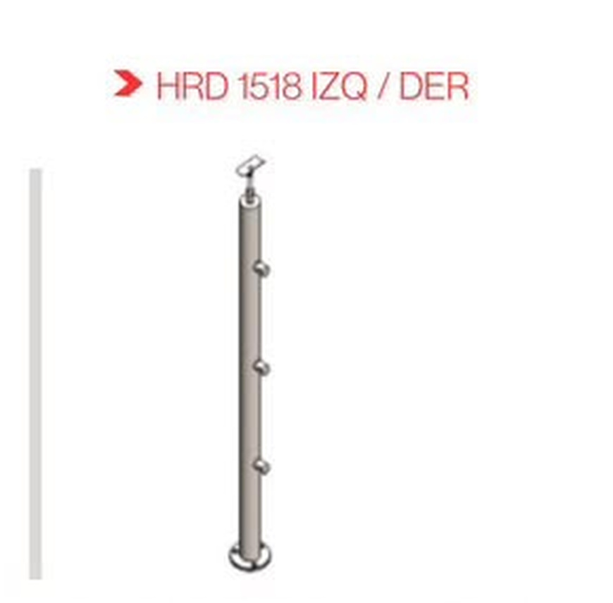 Poste lateral con 3 pines HRD 1518 IZQ / DER 3 PINES — plano CAD