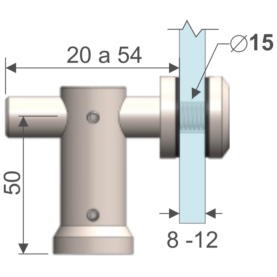 Pipeta Ajustable HRD 1114 — vista técnica