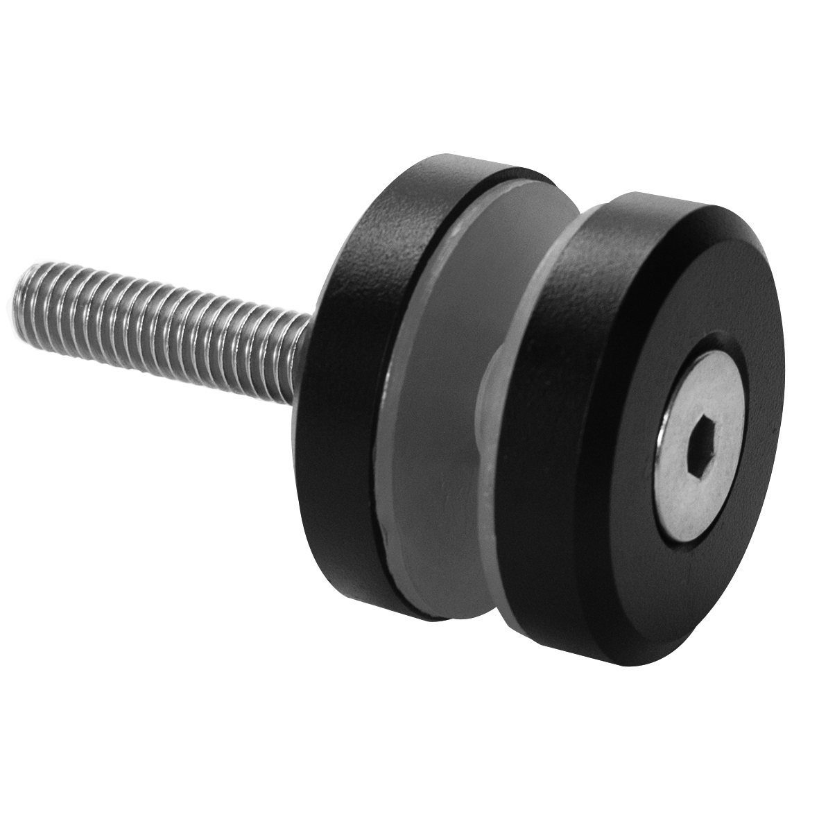Botón 44mm. conector vidrio-muro. HRD 1302 — vista técnica