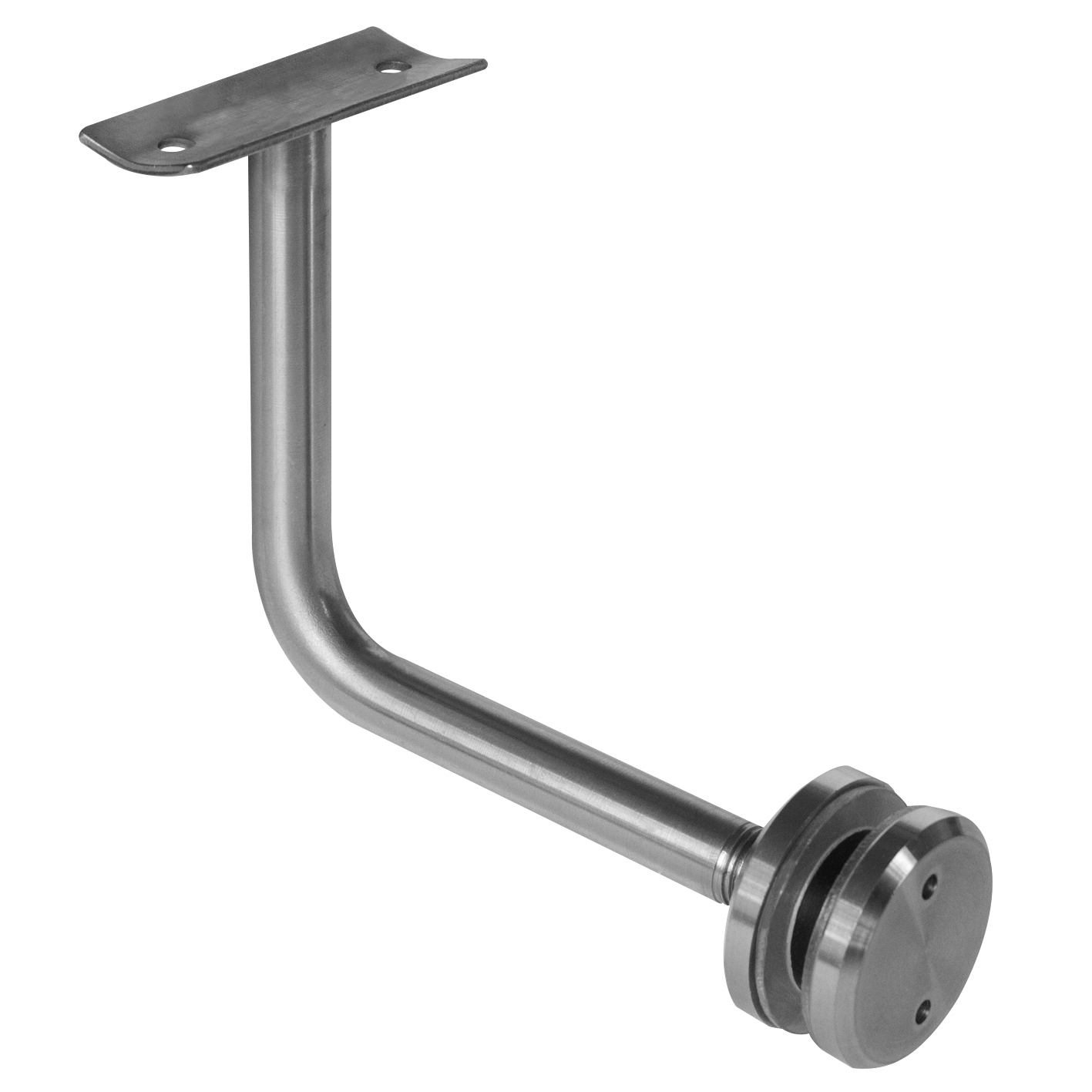 Soporte barandal a vidrio HRD 1418 — vista técnica